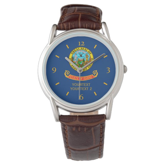 Personalized Idaho State Flag Design Watch (Front)