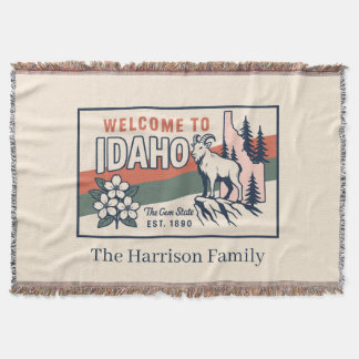 Personalized Idaho Throw Blanket