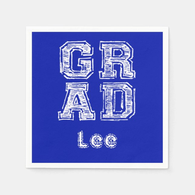 Personalized Ideas Graduation Chalkboard Style Napkins (Front)
