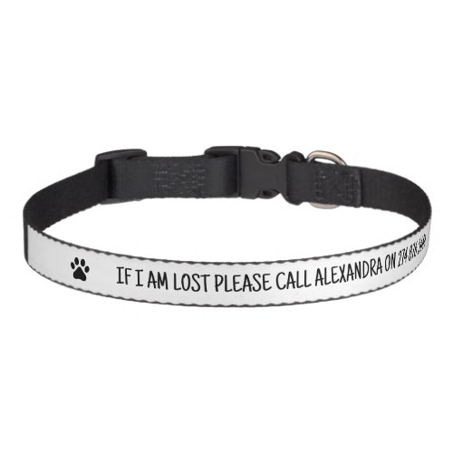 Personalized If I Am Lost  Contact Details Pet Collar
