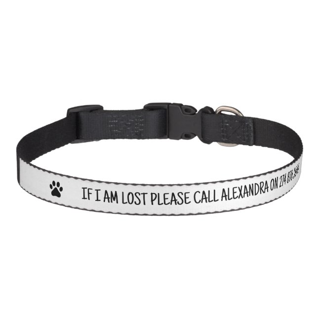 Personalized If I Am Lost | Contact Details Pet Collar (Front)
