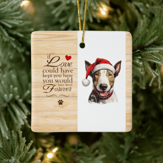 Personalized If Love Could Have Kept You Here Pet Ceramic Ornament (Tree)