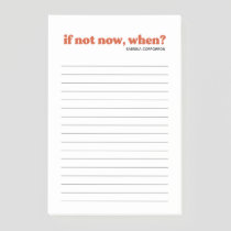Personalized if not now, when sienna to do list post-it notes