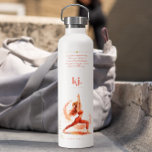 Personalized Illustrated Aries Zodiac Quote Water Bottle<br><div class="desc">Bold, energetic, and action-driven, this personalized illustrated Aries zodiac quote design is created for movement, momentum, and confident beginnings. Featuring a storybook-style watercolor illustration inspired by Aries fire, this design captures strength in motion and the fearless energy of moving forward. The affirmation “Move with Fire.” anchors the artwork, paired with...</div>