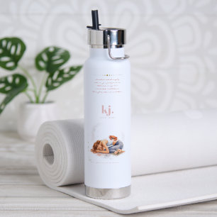 Personalized Illustrated Cancer Zodiac Quote Water Bottle