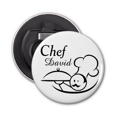 Personalized Illustrated Chef Bottle Opener