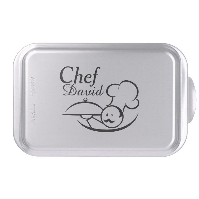Personalized Illustrated Chef Cake Pan (Front)