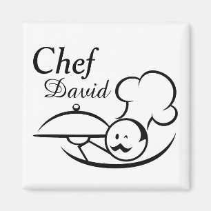 Personalized Illustrated Chef Magnet