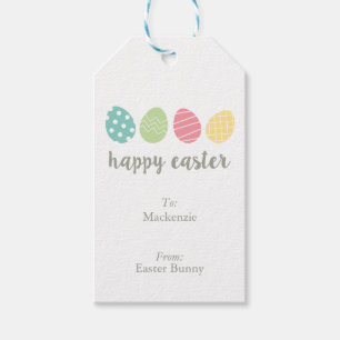 Personalized Illustrated Easter Egg Gift Tags