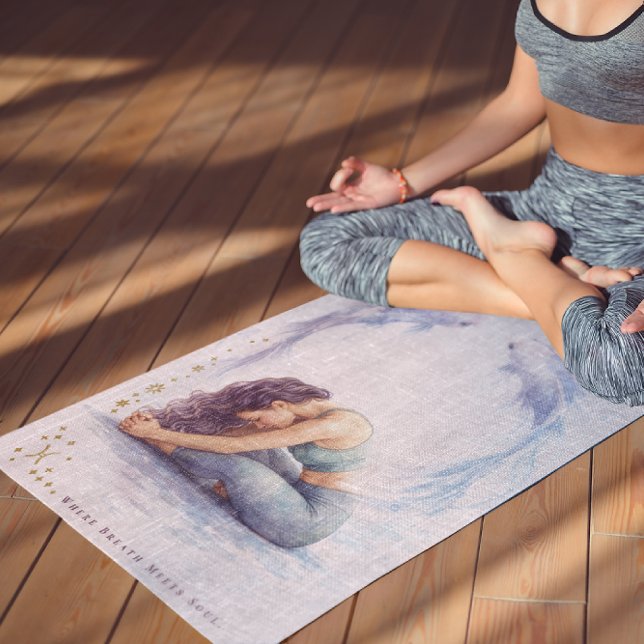 Personalized Illustrated Pisces Zodiac Quote Yoga Mat (Creator Uploaded)