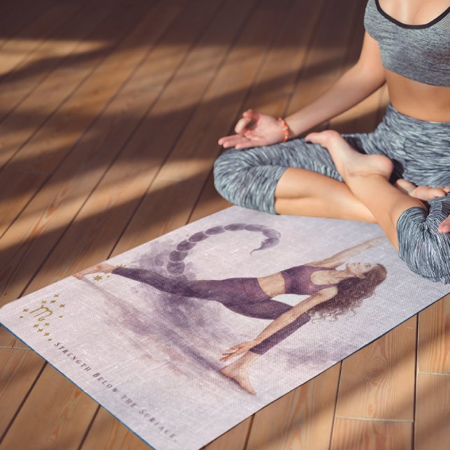 Personalized Illustrated Scorpio Zodiac Quote Yoga Mat (Creator Uploaded)