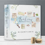 Personalized Illustrated Watercolor Baking Recipes 3 Ring Binder<br><div class="desc">After making a chocolate cake with my granddaughter, I thought she might like a recipe binder to collect favorite recipes in as she grows up. She loved the idea, and this is the binder I created for her, the little baker. I hope you like it as much as we do!...</div>
