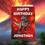 Personalized illustration T Rex Card<br><div class="desc">Prepare to embark on an awe-inspiring journey through time and witness the majestic world of dinosaurs come to life! We are thrilled to offer you an unforgettable experience for your grandson's upcoming birthday party. Imagine the excitement on his face as he steps into a prehistoric jungle, surrounded by jaw-dropping illustrations...</div>