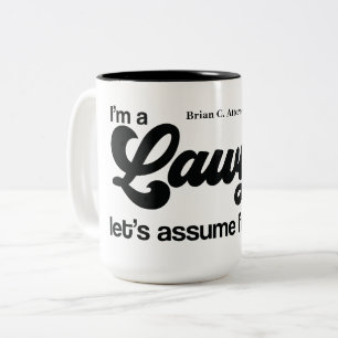 Personalized "I'm a Lawyer" Gift Two-Tone Coffee Mug