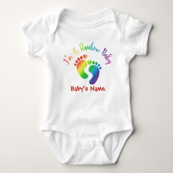 Personalized I'm A Rainbow Baby Bodysuit by RainbowBabies at Zazzle