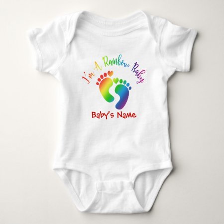 Personalized I'm A Rainbow Baby Bodysuit