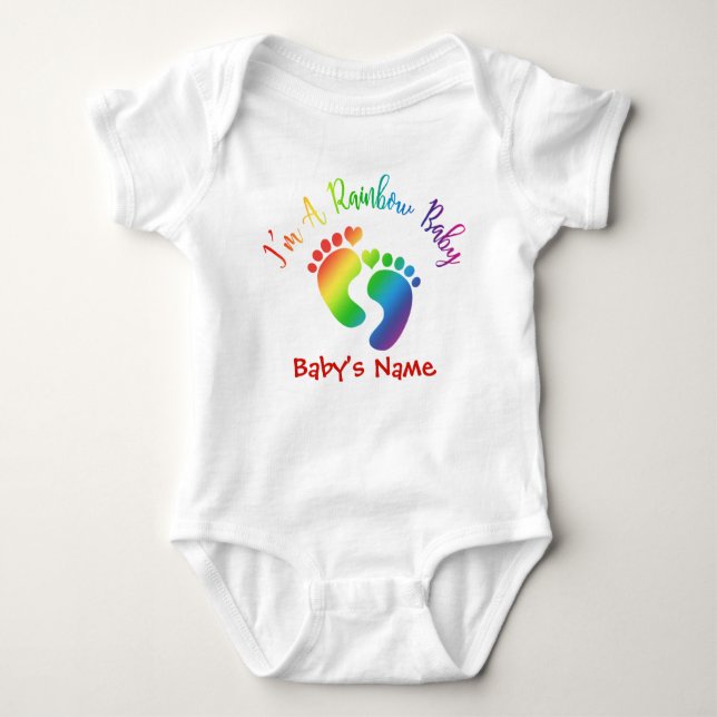 Personalized I'm A Rainbow Baby Bodysuit (Front)