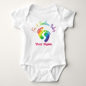 Personalized I'm A Rainbow Baby Tutu Bodysuit by RainbowBabies at Zazzle