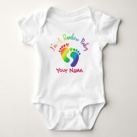 Personalized I'm A Rainbow Baby Tutu Bodysuit