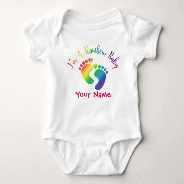 Personalized I'm A Rainbow Baby Tutu Bodysuit (Front)