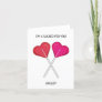 Personalized I'm a Sucker For You Heart Lollipop  Holiday Card