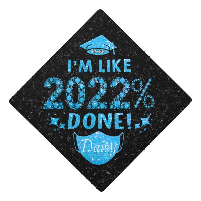 Personalized I'm Like 2022 Done Graduation Cap Top (Front)