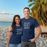 Personalized I'm On My Honeymoon Newlywed's T-Shirt<br><div class="desc">Want to announce to the world that you've just tied the knot? Check out this adorable t-shirt! It features interlocking hearts and can be customized with your initials. It's the perfect way to let everyone know that you're on your honeymoon. So why not show off your newlywed status with this...</div>