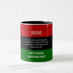 Personalized IMANI Kwanzaa Two-Tone Coffee Mug