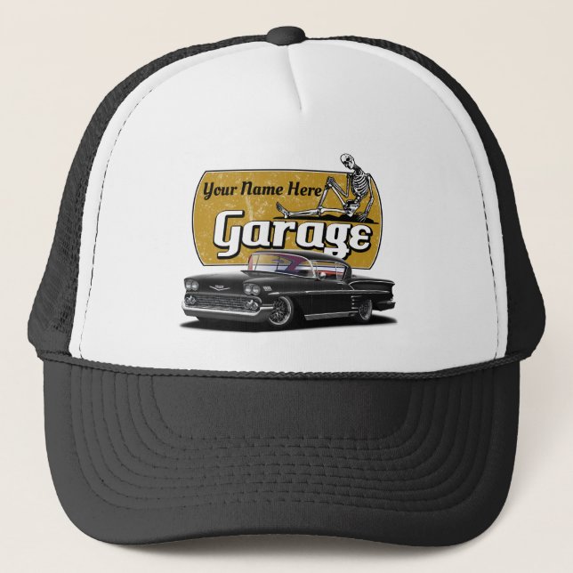 Personalized Impala Garage Trucker Hat (Front)