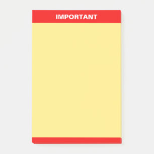 Personalized Important Text on Red & Yellow Post-it Notes