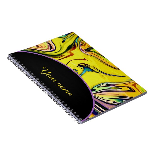 Personalized Impressionist marble Notebook (Right Side)