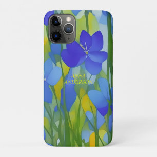 PERSONALIZED Impressionist Texas Bluebonnets iPhone 11 Pro Case