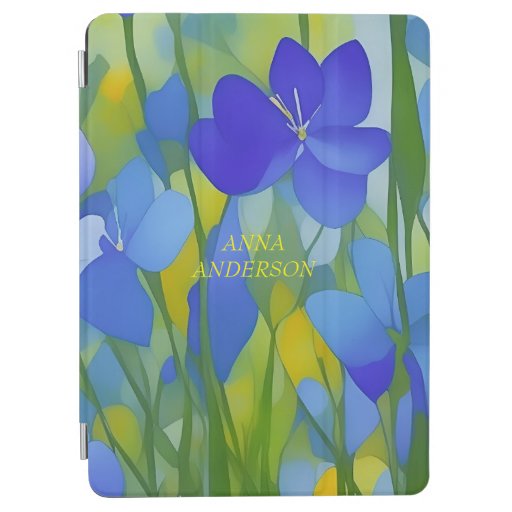 PERSONALIZED Impressionist Texas Bluebonnets iPad Air Cover