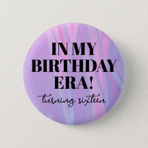 Personalized In Her Birthday Era Party  Button