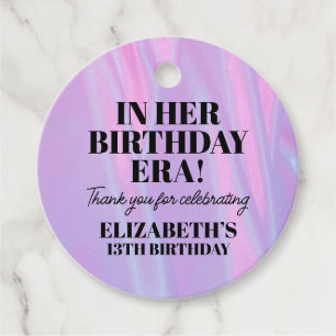 Personalized In Her Birthday Era Party Favor Tags