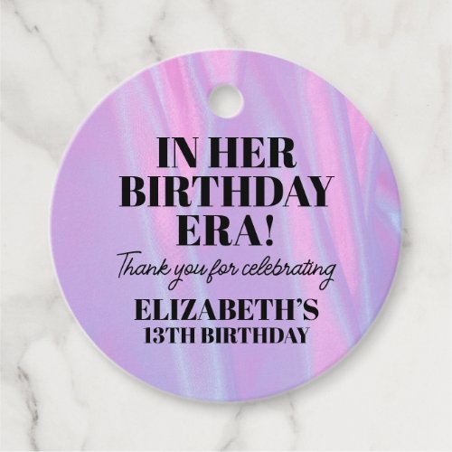 Personalized In Her Birthday Era Party  Favor Tags