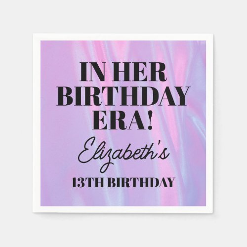Personalized In Her Birthday Era Party  Napkins