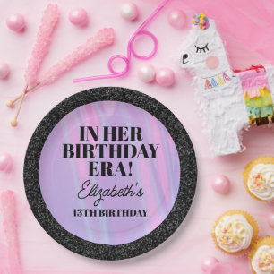 Personalized In Her Birthday Era Party Paper Plates