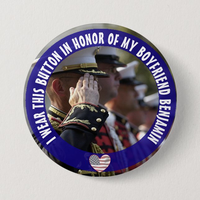 Personalized In Honor of my Boyfriend Button (Front)