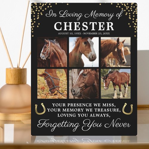 Personalized In Loving Memory Horse Plaque