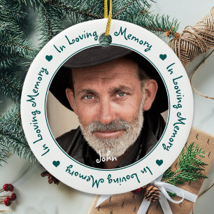 Personalized In Loving Memory Keepsake Photo Ceramic Ornament
