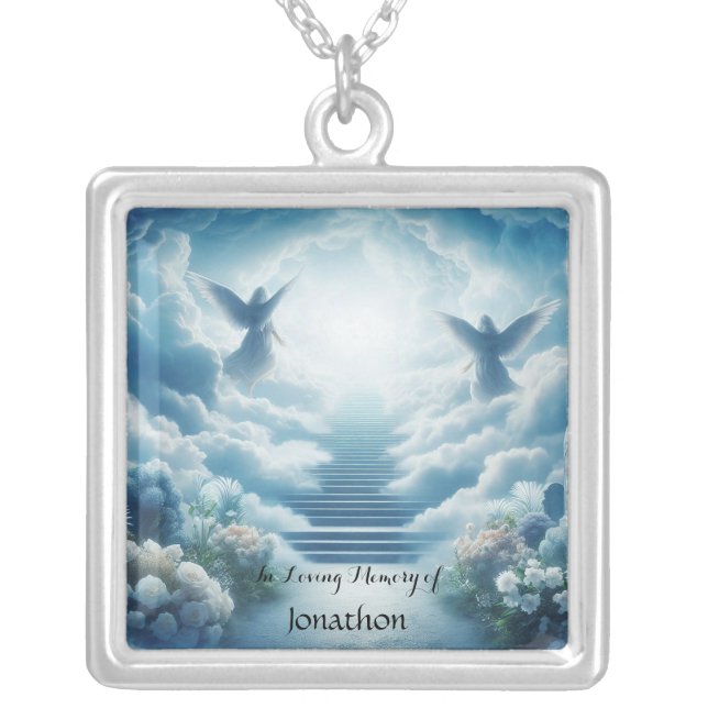 Personalized In Loving Memory of Angel Necklace (Front)