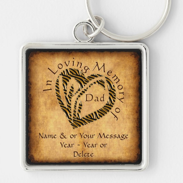 Personalized In Loving Memory of Dad Keychains (Front)