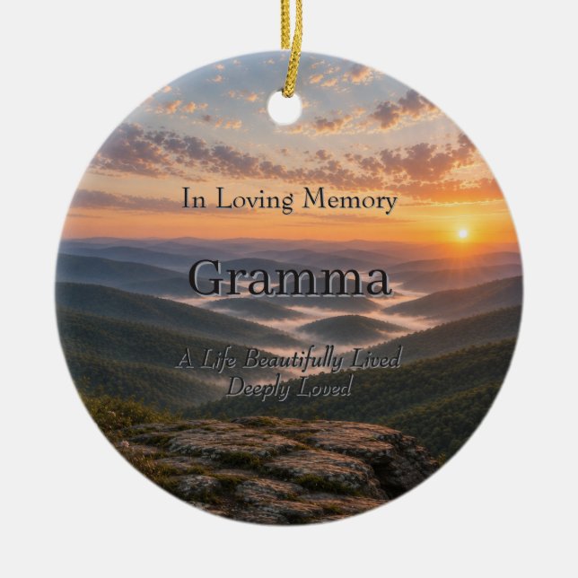 Personalized In Loving Memory Ornament (Front)