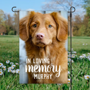 Personalized In Loving Memory Pet Photo Memorial Garden Flag