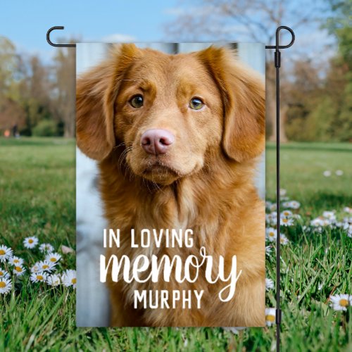 Personalized In Loving Memory Pet Photo Memorial Garden Flag