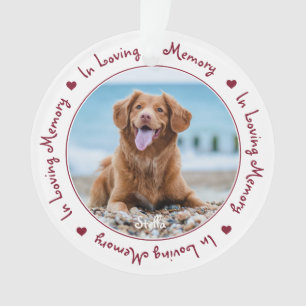 Personalized In Loving Memory Photo Pet Memorial Ornament