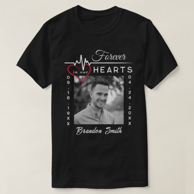 Personalized In Loving Memory Photo T-Shirt (Design Front)