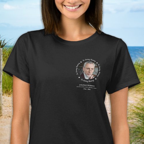 Personalized In Loving Memory Simple Photo T_Shirt