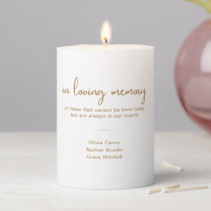 Personalized In Loving Memory Wedding Memorial Pillar Candle